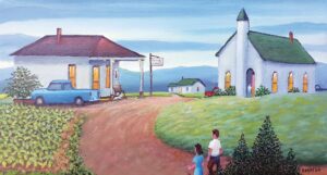 NIGHT SERVICE 9x12 oil on canvas by Eldridge Bagley, 2024