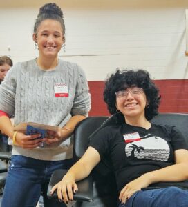 LOWER RIGHT: Livia Lee and Leslie Diaz-Reyes. A single donation (one pint) of blood can save up to three lives. Donors must be at least age 16.