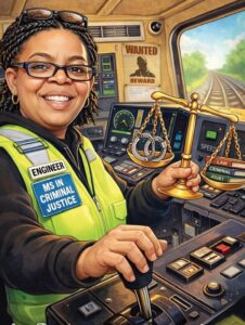 CELEBRATORY CARICATURE Bridgette Miller used AI to create this portrait